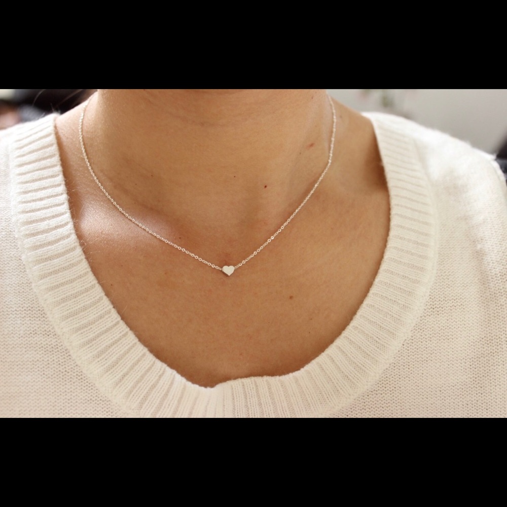 TINY HEART NECKLACE, HEART PENDANT, jewellery